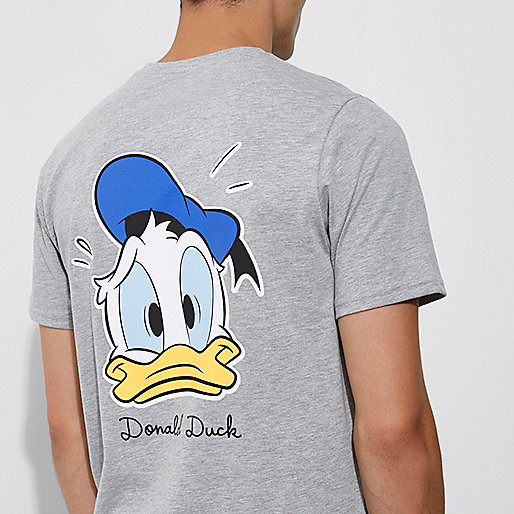 river island white trousers,Two Piece Outfits jacques-vertuk Grey Donald Duck print T-shirt T-shirts T-Shirts / Tanks men