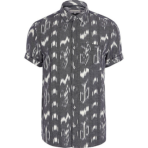 river island loafers ladies,T jacques-vertuk Grey ikat slim fit short sleeve shirt Shirts Sale men