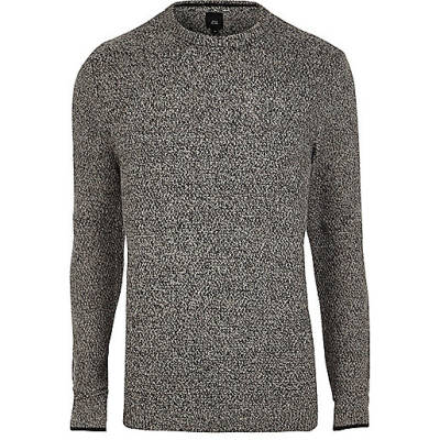 jacques-vertuk Grey knit crew neck slim fit sweater 301635 men Jumpers / Cardigans Jumpers