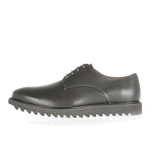 jacques-vertuk Grey leather cleated sole shoes 289530 men Shoes / Boots