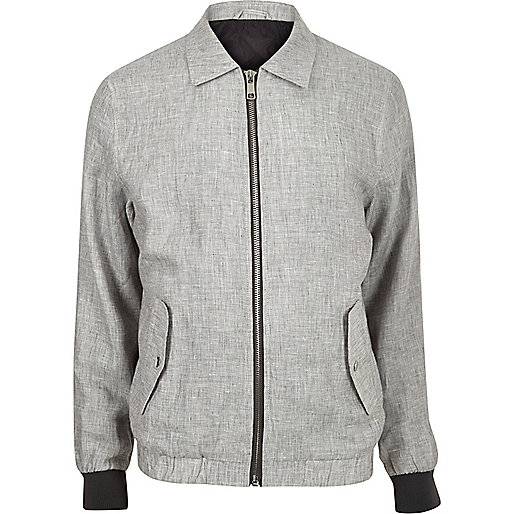 jacques-vertuk Grey linen casual jacket 291787 men Coats / Jackets