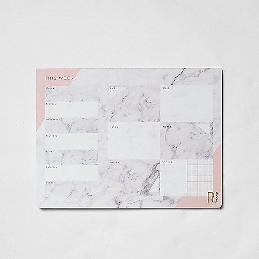 jacques-vertuk Grey marble print A4 desk planner pad 707090 women Novelty and Gadget Gifts