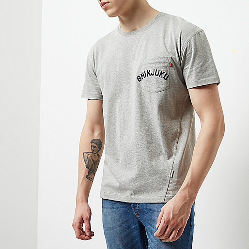 river island zip dress,jacques-vertuk Sale Grey marl Jack & Jones pocket print T-shirt men 300297