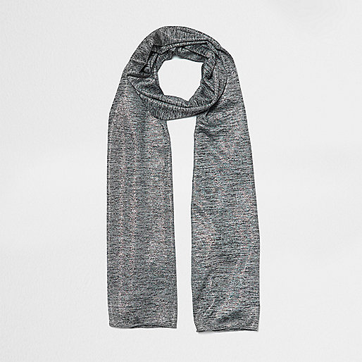 jacques-vertuk Grey marl metallic jersey scarf 698406 women Accessories