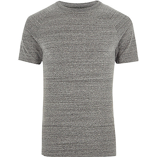 jacques-vertuk Grey marl muscle fit raglan T-shirt 302168 men T-Shirts / Vests T-shirts