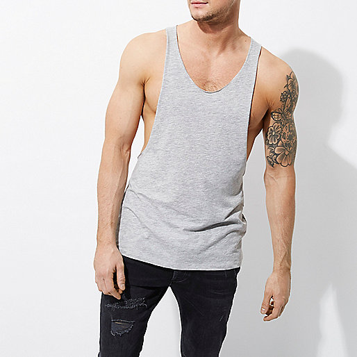 river island occasion dresses,jacques-vertuk Clothes Grey marl racer back muscle fit tank T-Shirts / Tanks Sale men