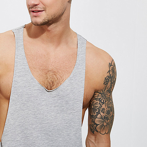 river island occasion dresses,jacques-vertuk Clothes Grey marl racer back muscle fit tank T-Shirts / Tanks Sale men