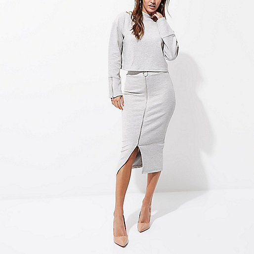 river island occasion dresses,jacques-vertuk UK Sale Grey marl zip front pencil skirt women 705782