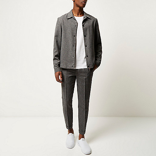 river island cropped trousers,jacques-vertuk Stores Grey melange popper harrington jacket men 290988