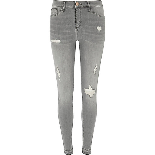 jacques-vertuk Grey Molly ripped skinny fit jeggings 704120 women Jeans Jeggings