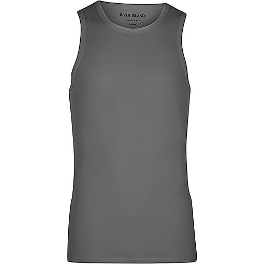 jacques-vertuk Grey muscle fit tank 299989 men T-Shirts / Vests Vests