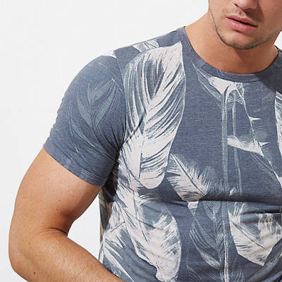 river island white jeans,jacques-vertuk Kids Store Grey palm print muscle fit T-shirt T-shirts T-Shirts / Tanks men