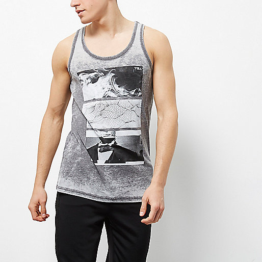 river island ankle boots sale,jacques-vertuk Womens Shirts Grey photo print burnout tank T-Shirts / Tanks Sale men