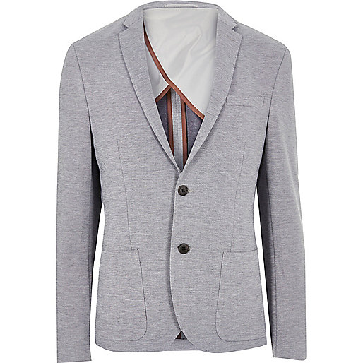 jacques-vertuk Grey ponte skinny blazer 294971 men Blazers