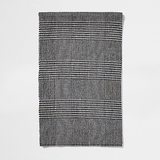 jacques-vertuk Grey Prince Of Wales plaid scarf 296698 men Accessories