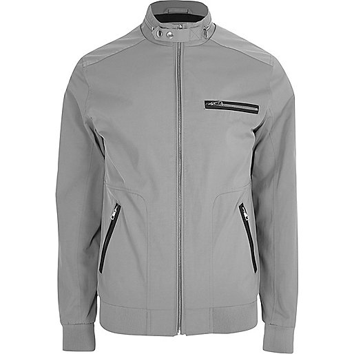 jacques-vertuk Grey racer neck lightweight jacket 302965 men Coats / Jackets Jackets