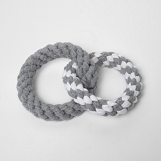 jacques-vertuk Grey RI Dog ring rope toy 700926 women Dog Clothing & Accessories