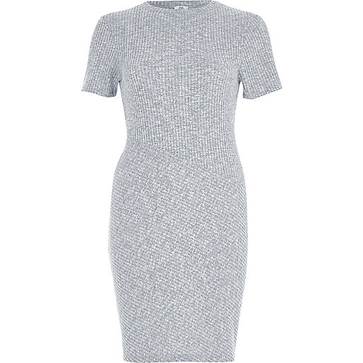 blair river island jeans,jacques-vertuk Online Grey ribbed jersey bodycon dress women 704696