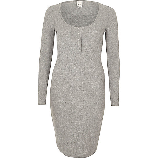 river island love heart dress,jacques-vertuk Shop Grey ribbed long sleeve bodycon dress women 707368