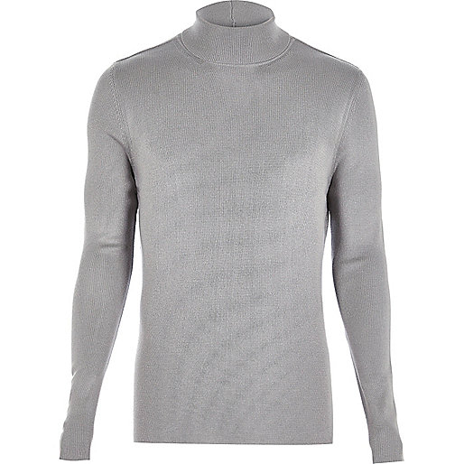 river island mens grey jeans,jacques-vertuk Style Grey ribbed roll neck sweater Sweaters / Cardigans Sale men