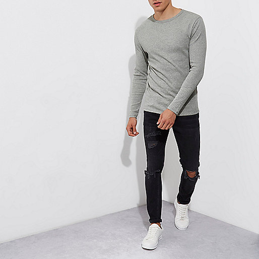 river island pink trousers,jacques-vertuk Online Nederland Grey ribbed slim fit long sleeve T-shirt Long Sleeve T-Shirts T-Shirts / Tanks men