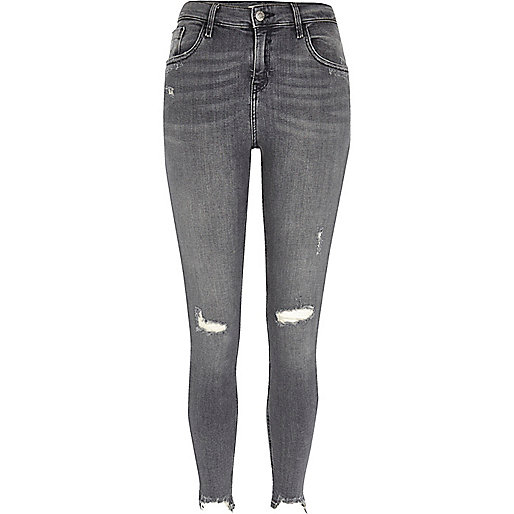 river island denim pinafore dress,jacques-vertuk Out Of Stock Online Grey ripped Amelie super skinny jeans Skinny Jeans Jeans women