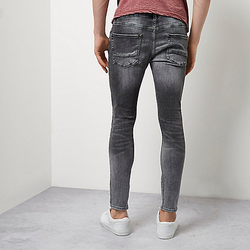 river island romper,jacques-vertuk Outlet Grey ripped Danny super skinny jeans men 298521