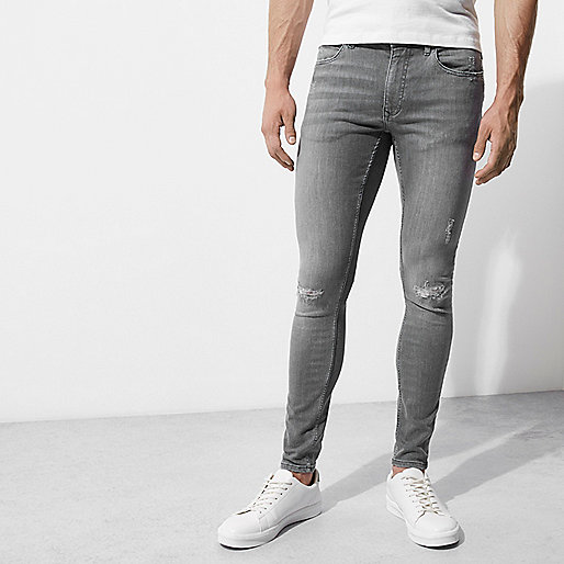 river island silver shoes,jacques-vertuk Ireland Grey ripped Ollie super skinny spray on jeans men 301423