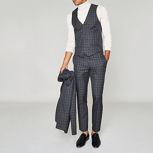 river island victoria centre,jacques-vertuk Co Grey shadow check skinny fit suit pants Suit Pants Suits men