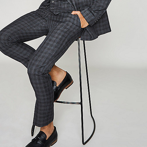 river island victoria centre,jacques-vertuk Co Grey shadow check skinny fit suit pants Suit Pants Suits men