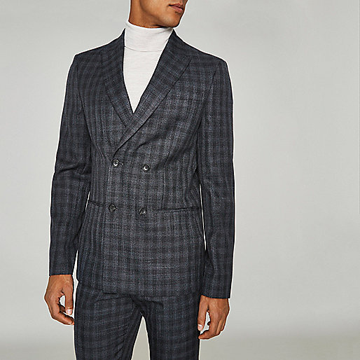 river island victoria centre,jacques-vertuk Co Grey shadow check skinny fit suit pants Suit Pants Suits men