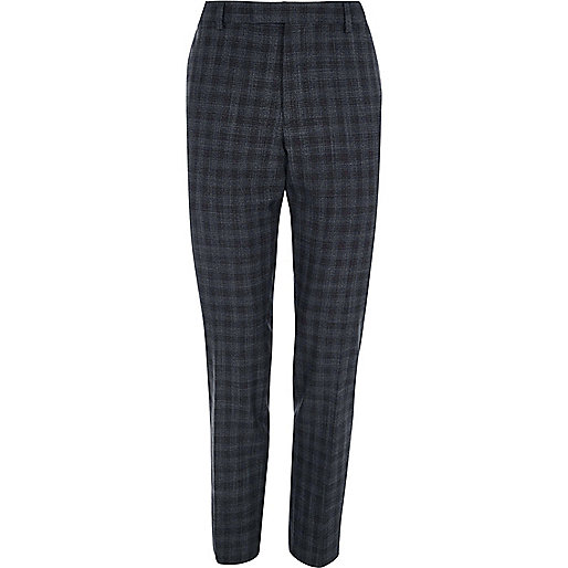 river island victoria centre,jacques-vertuk Co Grey shadow check skinny fit suit pants Suit Pants Suits men