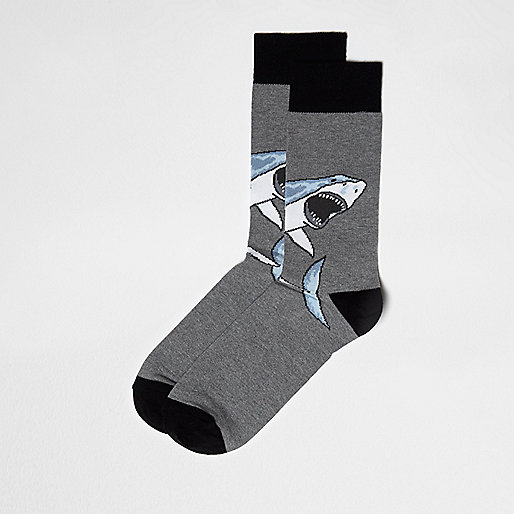 jacques-vertuk Grey shark socks 302052 men Underwear Socks