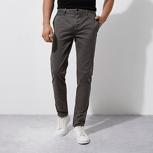 jacques-vertuk Grey skinny chino pants 302124 men Trousers Chinos