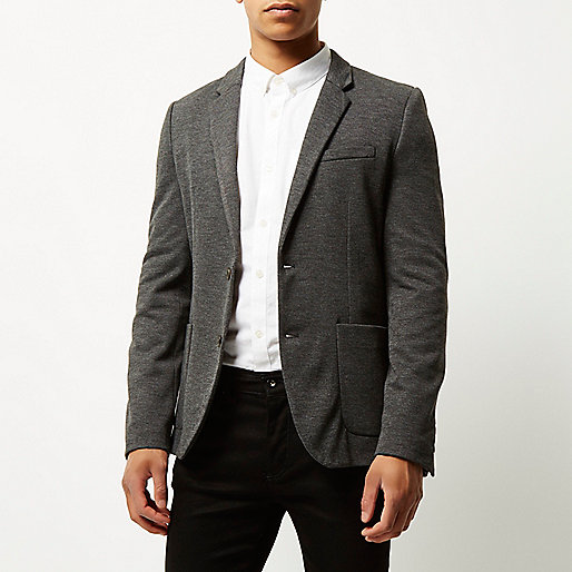 best river island jeans,Rive4R Island Grey skinny fit blazer Blazers men