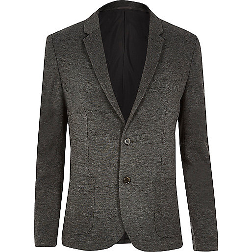 best river island jeans,Rive4R Island Grey skinny fit blazer Blazers men