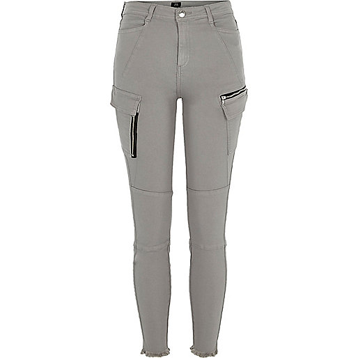 jacques-vertuk Grey skinny fit combat pants 706347 women Trousers Skinny Trousers