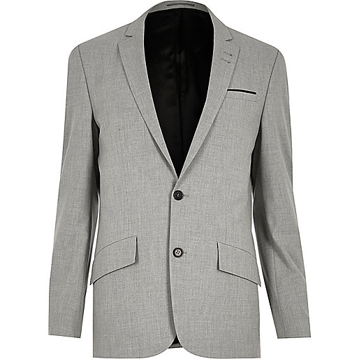 jacques-vertuk Grey skinny suit jacket 285121 men Suits