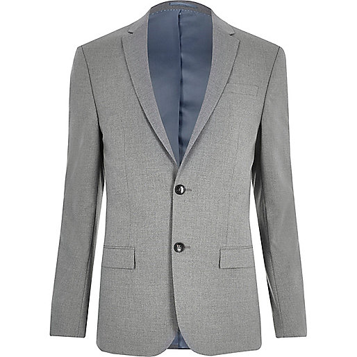 jacques-vertuk Grey skinny suit jacket 296171 men Suits