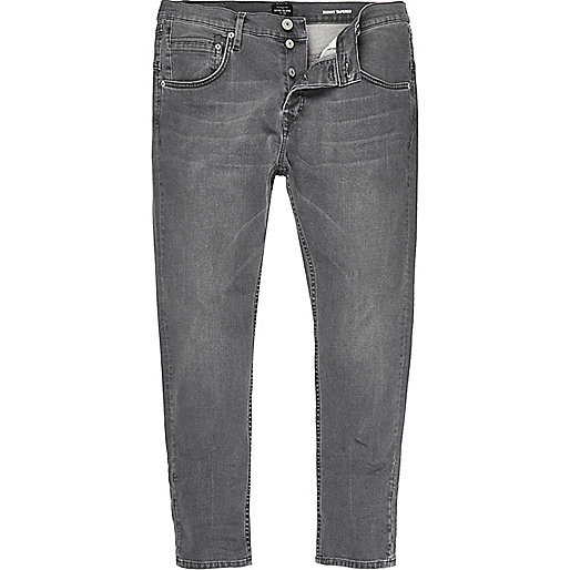 jacques-vertuk Grey skinny tapered jeans 290008 men Jeans