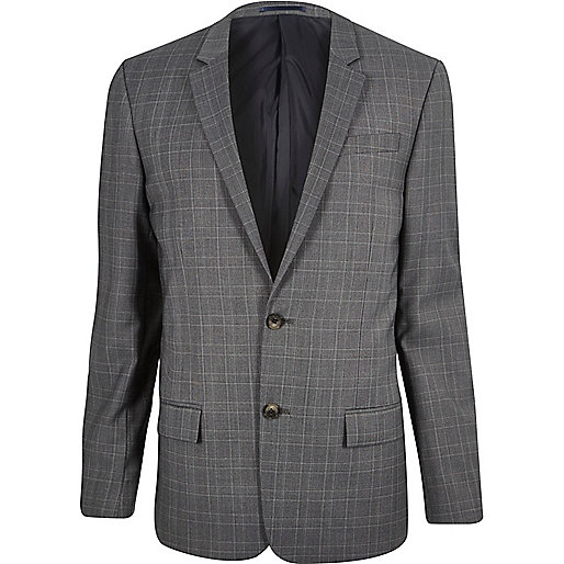 jacques-vertuk Grey slim fit suit jacket 292835 men RI Limited Edition