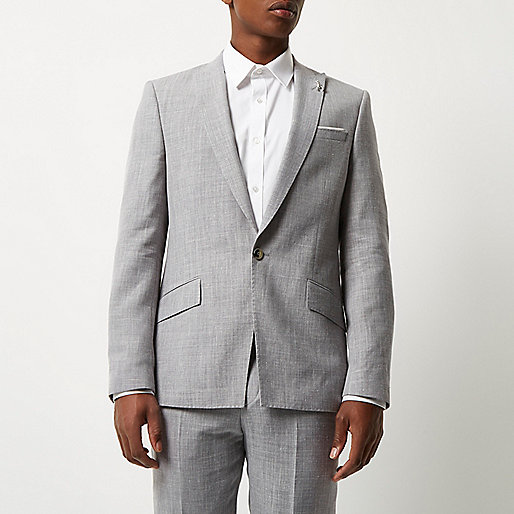 river island bags for sale cheap,jacques-vertuk UK Grey slim fit suit jacket men 293224