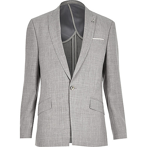 jacques-vertuk Grey slim fit suit jacket 293224 men Suits