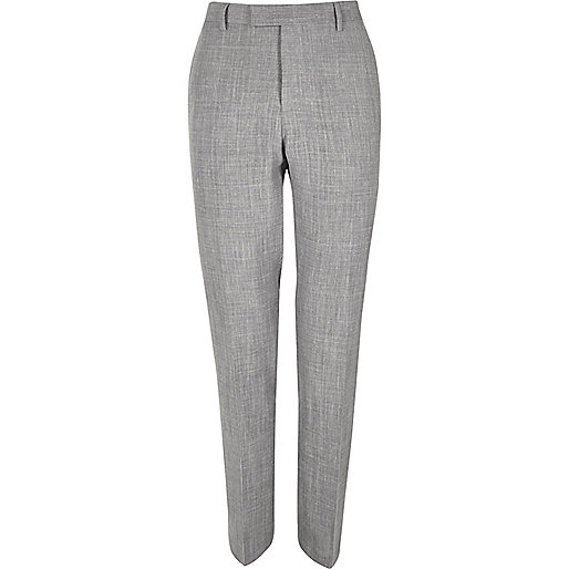 river island black fur,jacques-vertuk Sale Grey slim fit suit pants men 293225