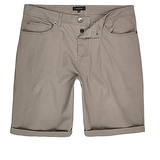 jacques-vertuk Grey slim five pocket shorts 292253 men Shorts