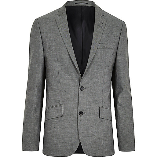 jacques-vertuk Grey slim suit jacket 285402 men Suits