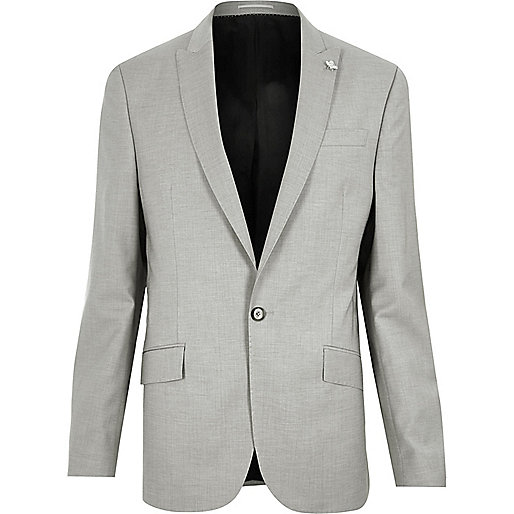 jacques-vertuk Grey slim suit jacket 292531 men Suits