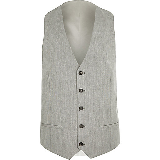 jacques-vertuk Grey slim suit vest 292597 men Suits