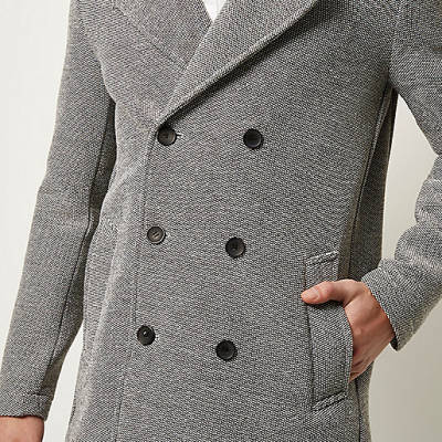 river island checkerboard jeans,jacques-vertuk Store Online Grey smart double breasted pea coat Coats / Jackets Sale men