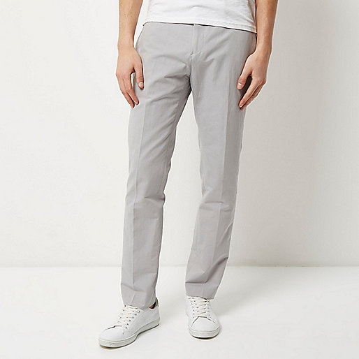 river island petite sale,Ver Island Grey smart slim elastic waist pants Pants Sale men